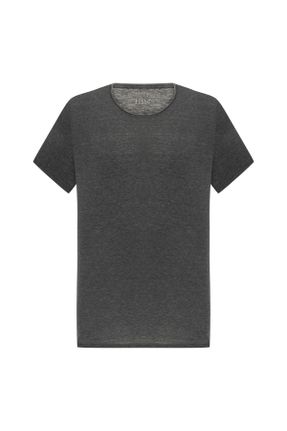 تی شرت طوسی مردانه رگولار یقه گرد پنبه - پلی استر کد 734278768