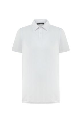 تی شرت سفید مردانه رگولار یقه پولو کد 819144711