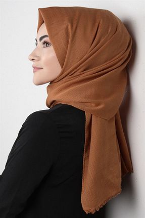 شال نارنجی زنانه پنبه ای Eşarppark - کد 32238926