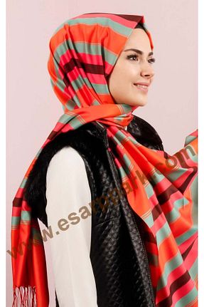 شال رنگی زنانه ابریشم Eşarppark - کد 792482156