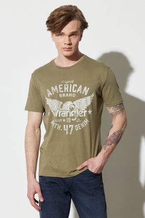 تی شرت سبز مردانه رگولار یقه گرد پنبه (نخی) کد 670332750
