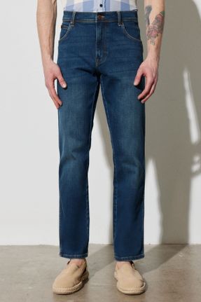 شلوار جین آبی مردانه پاچه ساده پنبه (نخی) ساده کد 668023820