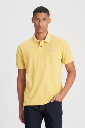 تی شرت زرد مردانه رگولار پنبه - پلی استر کد 829462711
