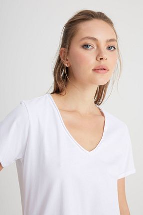 تیشرت سفید زنانه رگولار Wrangler - کد 817887041