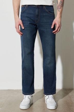 شلوار جین آبی مردانه پاچه ساده پنبه (نخی) ساده کد 91687433