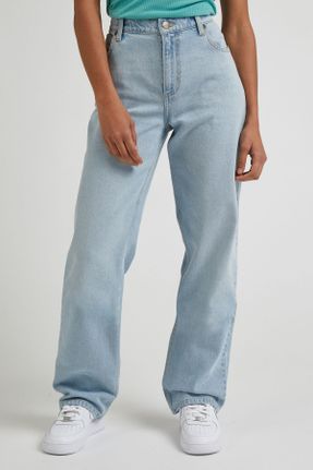 شلوار جین آبی زنانه پاچه ساده ساده استاندارد کد 797483597