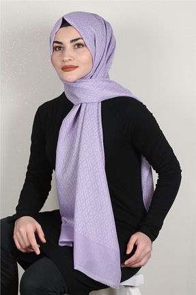 شال بنفش زنانه پنبه ای Eşarppark - کد 99755709