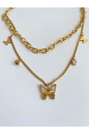 گردنبند استیل ( فولاد ) طلائی زنانه استیل (فولاد) Atelier Licia - کد 840732510