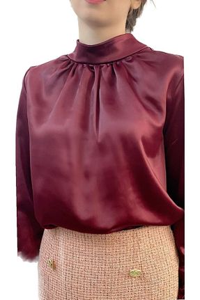 بلوز زرشکی زنانه ساده Mois Atelier - کد 684473625
