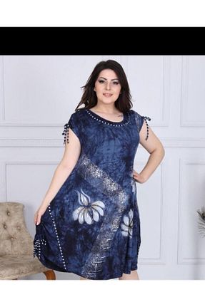 لباس سایز بزرگ سرمه ای زنانه ویسکون Yasem XXL - کد 250575031