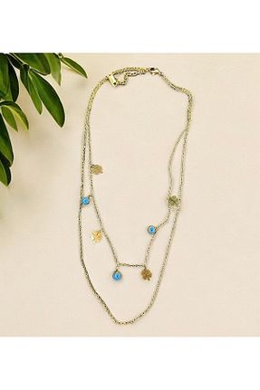 گردنبند جواهر طلائی زنانه منجق BYDC - کد 840818200