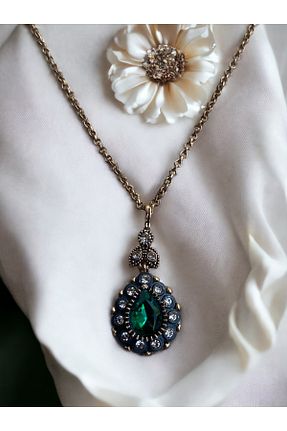 گردنبند جواهر سبز زنانه زیرکن FAYRA ACCESSORIES - کد 840829696
