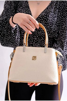 کیف دوشی بژ زنانه چرم مصنوعی Just Polo - کد 840552393