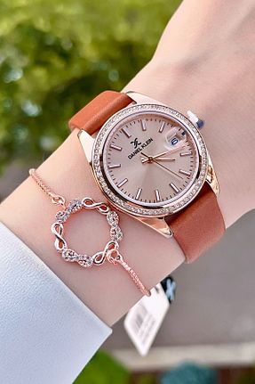ساعت مچی قهوه ای زنانه 31-35 میلی متر Daniel Klein - کد 836926659