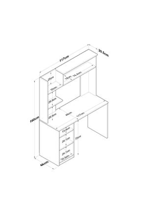 میز کار طوسی 160 cm 117 cm کد 392873089