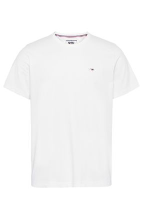 تی شرت سفید مردانه رگولار یقه گرد پنبه (نخی) تکی کد 268323225