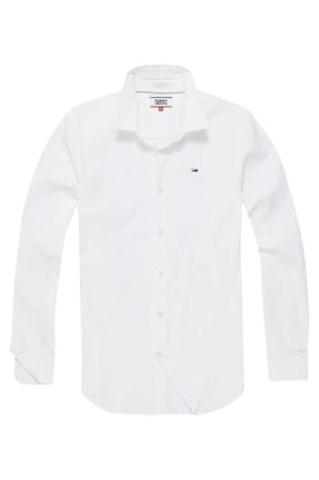 پیراهن سفید مردانه رگولار یقه پیراهنی کد 268309133