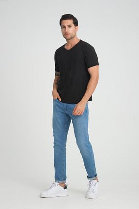 تیشرت مشکی مردانه یقه هفت ALEXANDERGARDI - کد 840972115