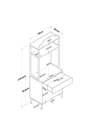  قهوه ای 170 cm 70 cm کد 801413906