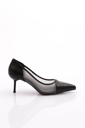 کفش پاشنه بلند کلاسیک مشکی زنانه چرم مصنوعی پاشنه نازک پاشنه متوسط ( 5 - 9 cm ) کد 775986244