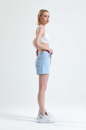 شلوارک و برمودا آبی زنانه فاق بلند Vovikon - کد 841018305