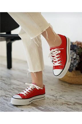 کفش بیرون قرمز زنانه پارچه ای MİSSWEMODASHOES - کد 816939389