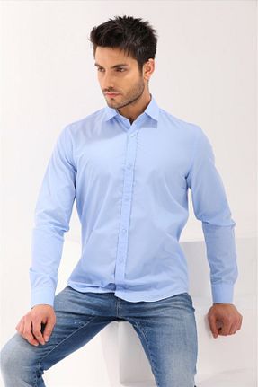 پیراهن آبی مردانه رگولار Catto Peak - کد 838826904