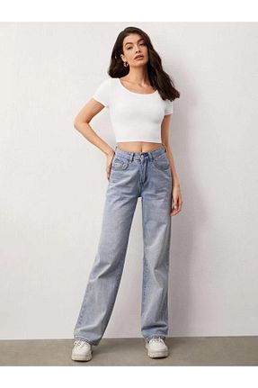 تیشرت سفید زنانه کراپ Butik - کد 781633450