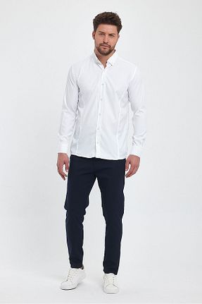 پیراهن سفید مردانه اسلیم فیت ukdeep - کد 780292088