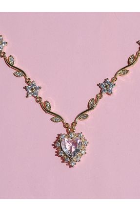 گردنبند جواهر سفید زنانه برنجی Reorah Collection - کد 836313460