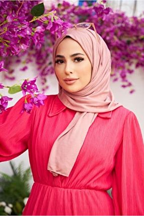 شال صورتی زنانه پنبه ای feronis - کد 767857531