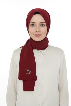شال زرشکی زنانه Medine İpeği Levidor - کد 446771901