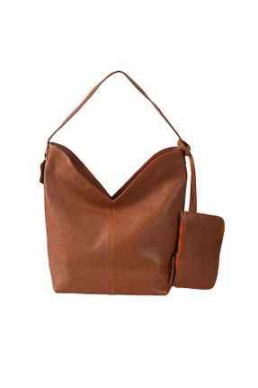 کیف دوشی قهوه ای زنانه چرم خالص pionoi - کد 799555028