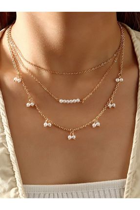 گردنبند مروارید بژ madam este - کد 756830338