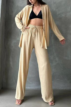 ست بالاتنه و پائین تنه بژ زنانه بافتنی MILANOFOX - کد 825880705