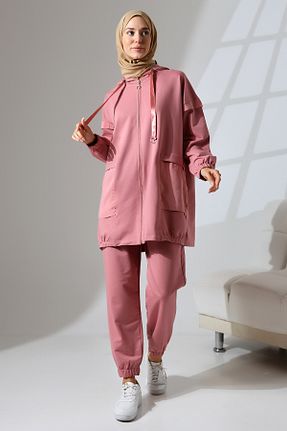 ست بالاتنه و پائین تنه حجاب صورتی زنانه Relaxed Mihran Butik - کد 841094267