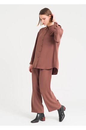 تونیک قهوه ای زنانه بافتنی Armağan - کد 841136521