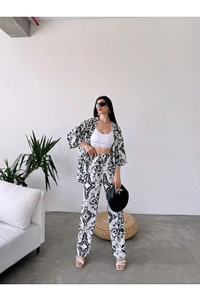 ست بالاتنه و پائین تنه مشکی زنانه بافتنی Fav Style - کد 841117295