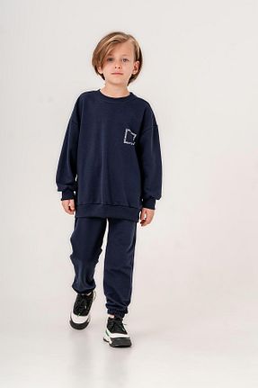 ست بالاتنه و پائین تنه سرمه ای بچه گانه بافتنی Gold Class Kidswear - کد 841080259