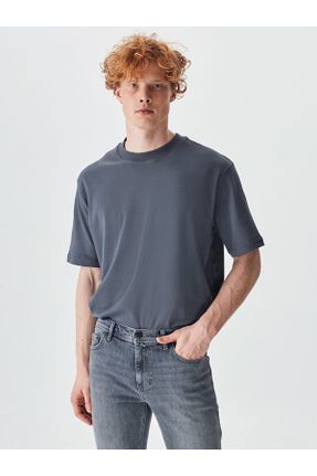 شلوار جین طوسی مردانه پاچه تنگ جین استاندارد کد 184080002