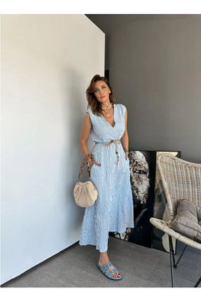 لباس آبی زنانه بافتنی EGZOTİK ASORTİK - کد 840741461