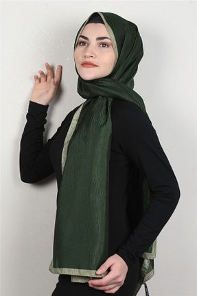 شال خاکی زنانه ابریشم Eşarppark - کد 114006661
