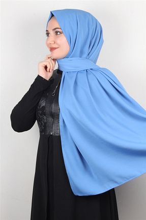 شال سرمه ای زنانه ابریشم Eşarppark - کد 670293563