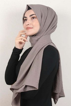 شال قهوه ای زنانه پنبه ای Eşarppark - کد 303405769