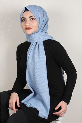 شال آبی زنانه پنبه ای Eşarppark - کد 99756966
