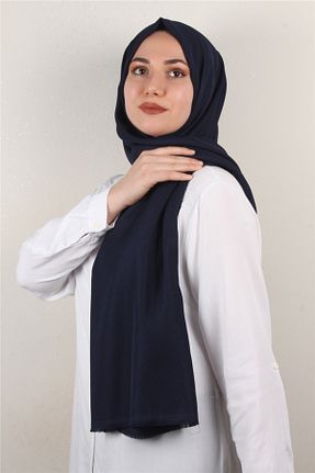 شال سرمه ای زنانه پنبه ای Eşarppark - کد 654343703