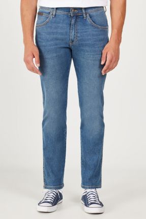 شلوار جین آبی مردانه پاچه ساده کد 91682042