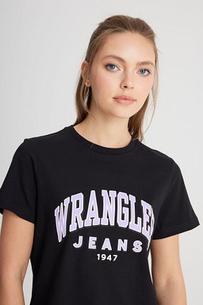 تیشرت مشکی زنانه رگولار Wrangler - کد 817887123