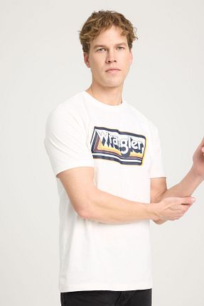 تیشرت سفید مردانه رگولار Wrangler - کد 817779707