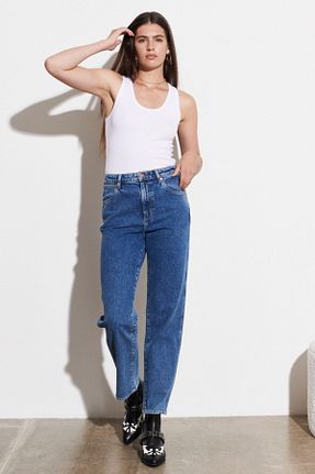 شلوار جین آبی زنانه پاچه لوله تفنگی Wrangler - کد 366610776